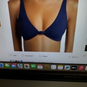 Tory Burch Womens Knot front Beachwear Bikini Swim Top Medium